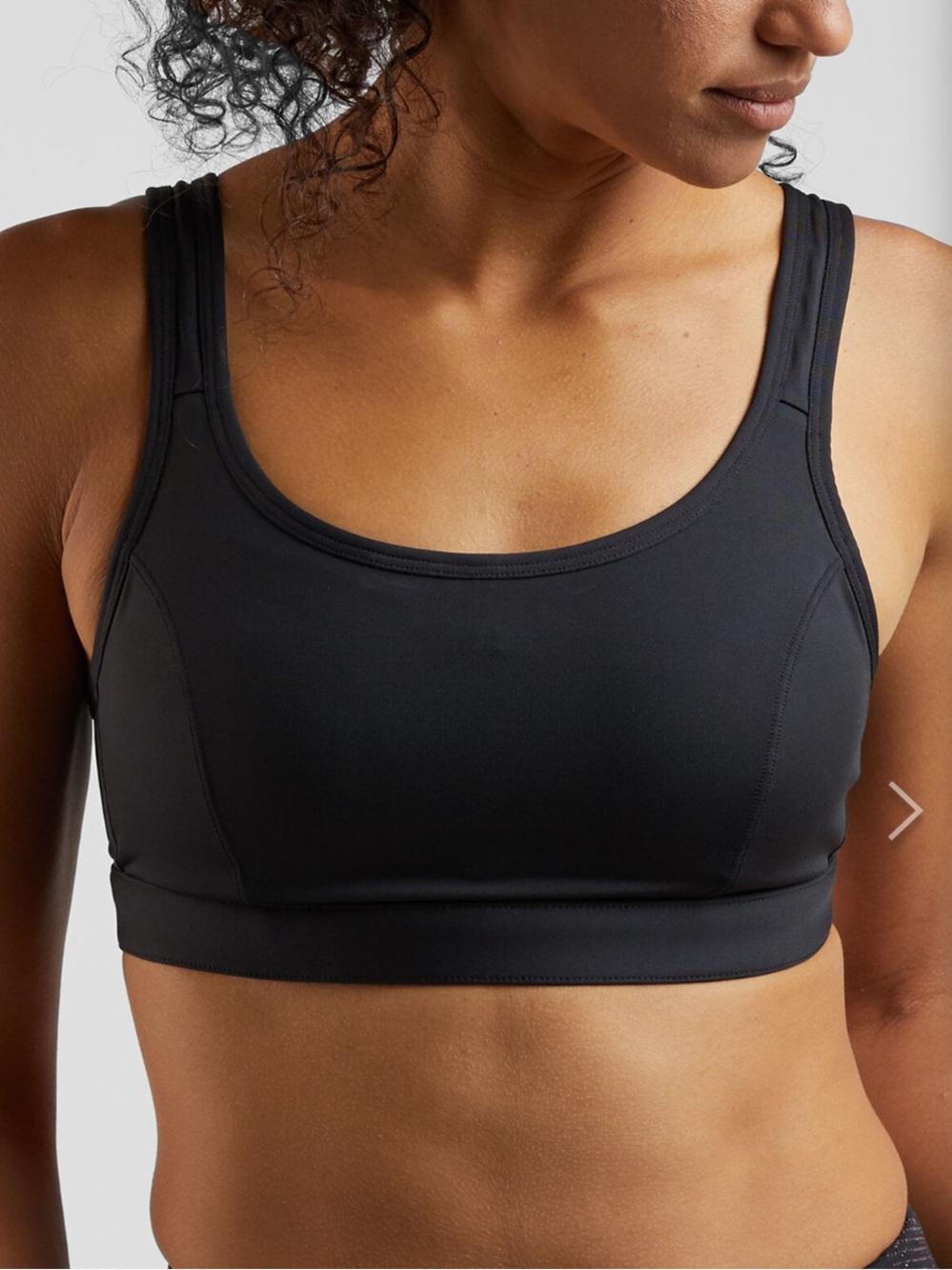 Title Nine Women’s 40D Black Tech Athena Sports Bra High Impact Running Athletic